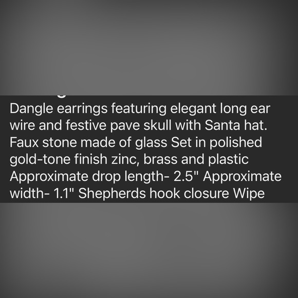 Betsey Johnson ‘Betseys Holiday’ Santa Skull Sz 7 & Earrings Set NWT! - Picture 16 of 16